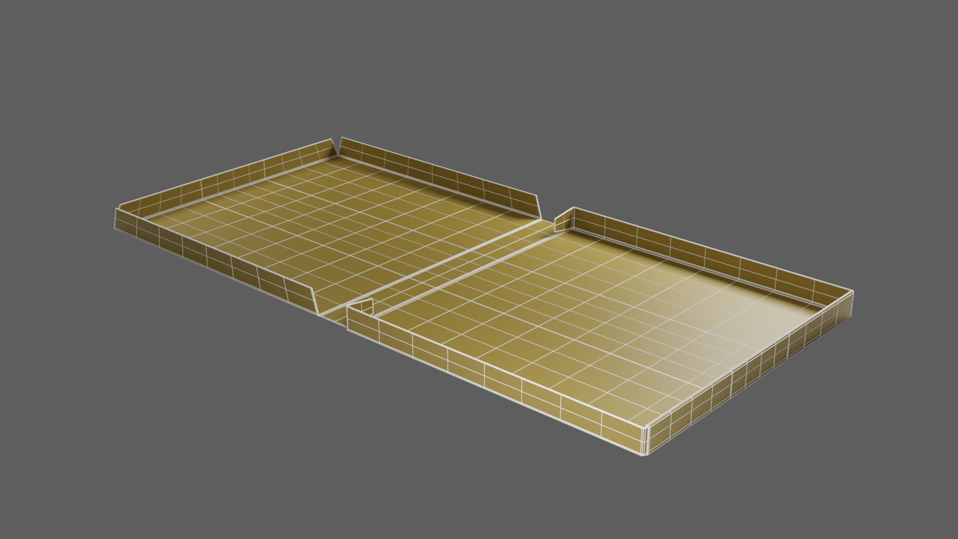 12 inch Kraft Paper Full Open Pizza Box 3D model_14