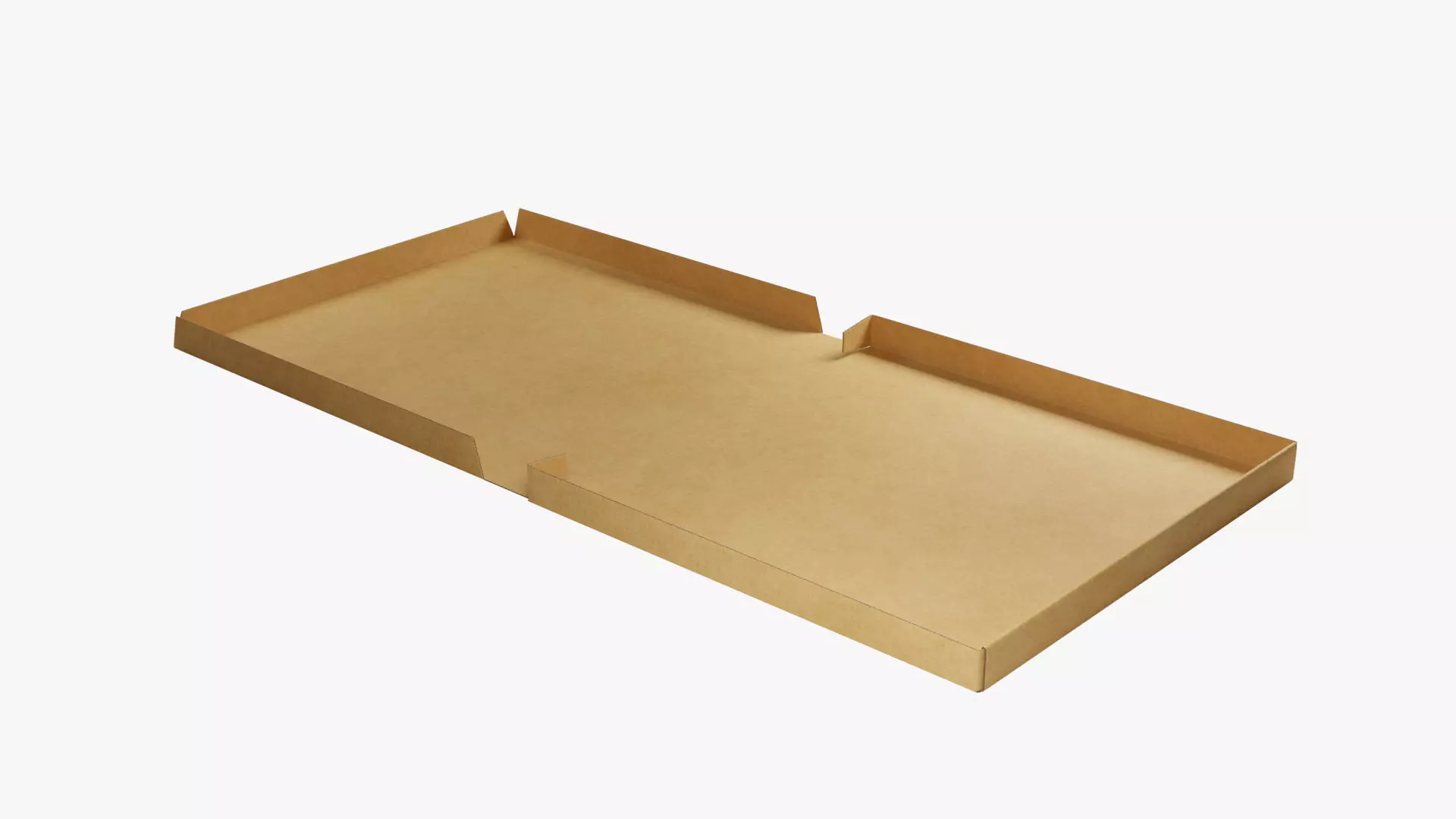 12 inch Kraft Paper Full Open Pizza Box 3D model_0