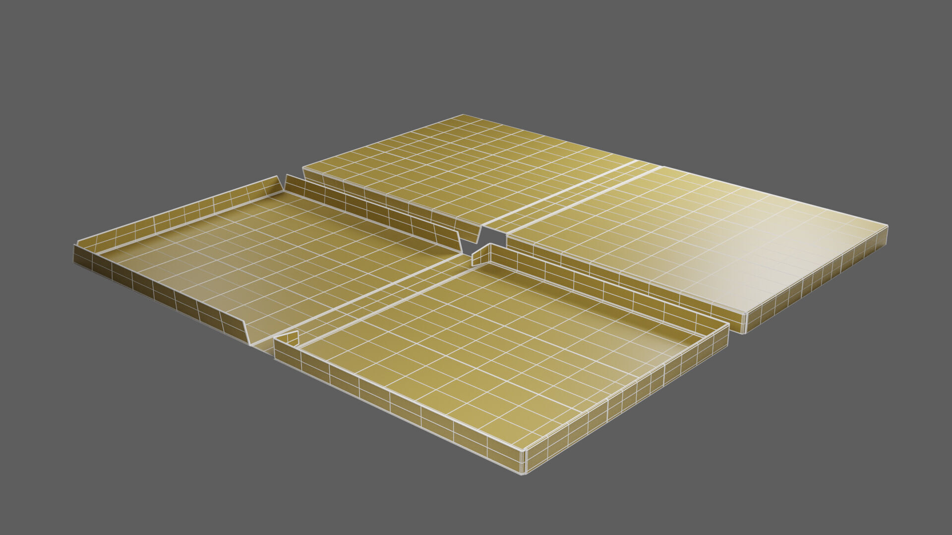 12 inch Kraft Paper Full Open Pizza Box 3D model_19