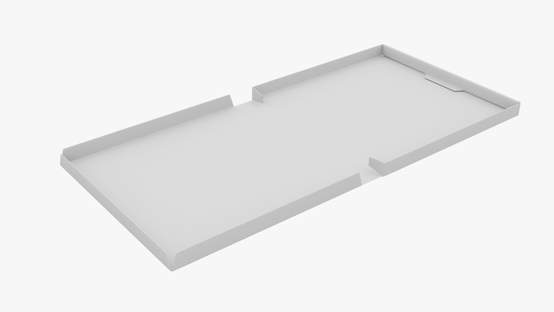 12 inch Kraft Paper Full Open Pizza Box 3D model_12