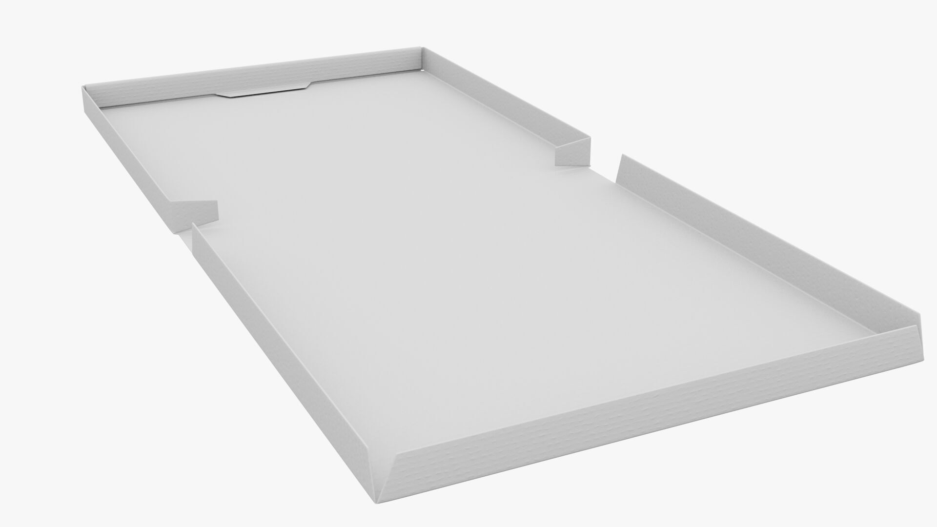 12 inch Kraft Paper Full Open Pizza Box 3D model_10