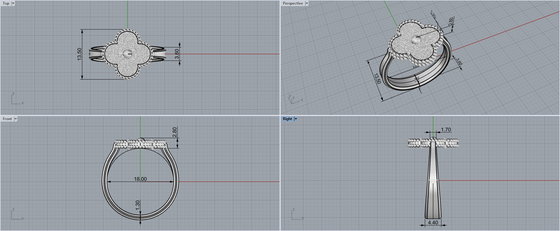 Ring 67468 3D print model_4