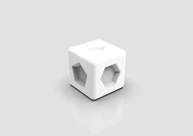 Geometrical Shaped 3D Printable Dice Unique Math Gift