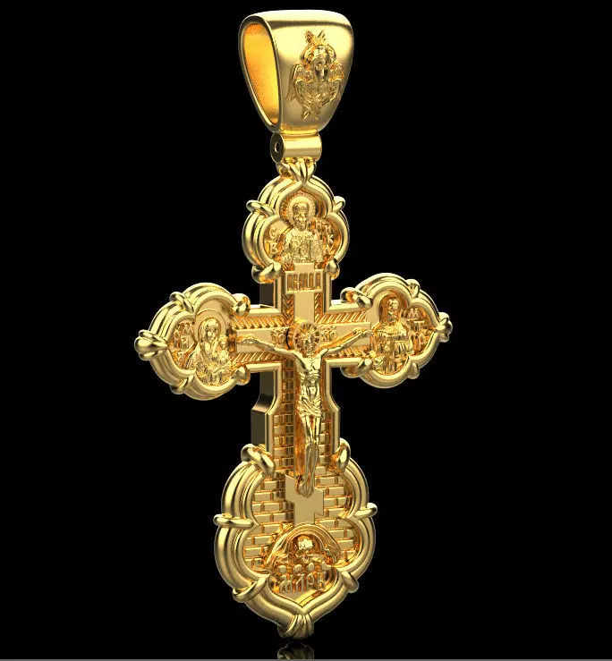 Jesus Cross Pendant 17086 3D print model_0