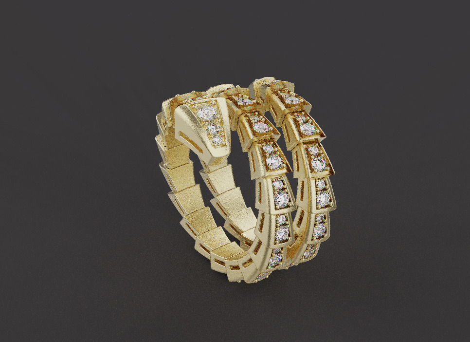 Serpent Ring 15599 3D print model_1