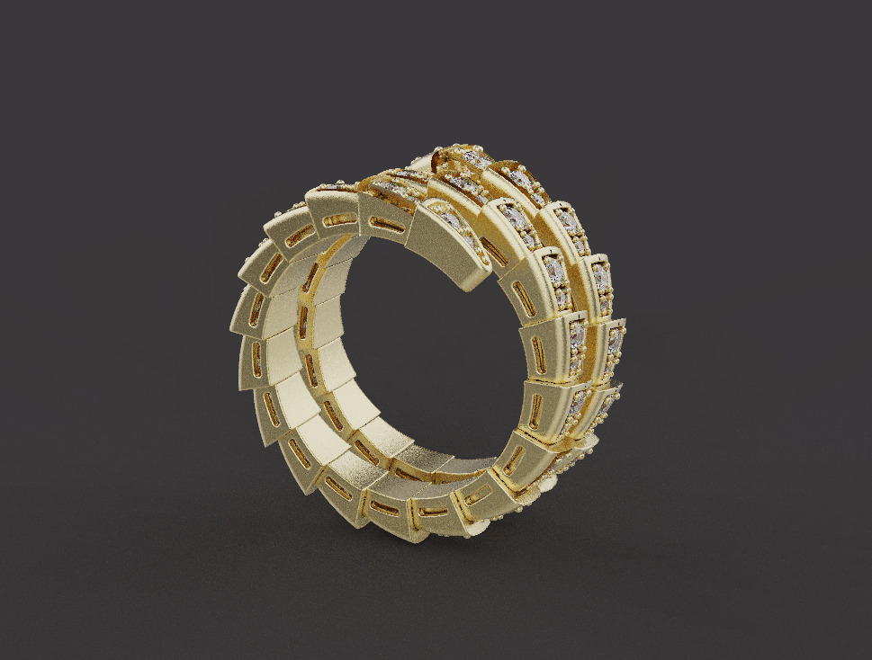 Serpent Ring 15599 3D print model_2