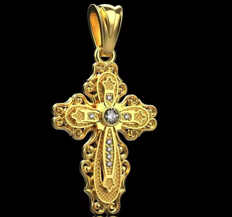 Cross Pendant 15329 3D print model_0