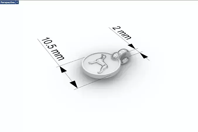 Maniset Silver Jewellery - Tamil Baby Ornament 3D Model