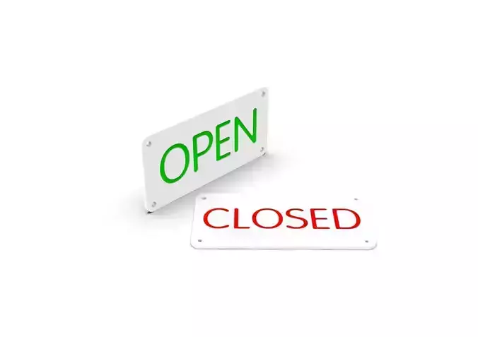 Open and Closed Business Sign Board 3D Printable 3D print model
