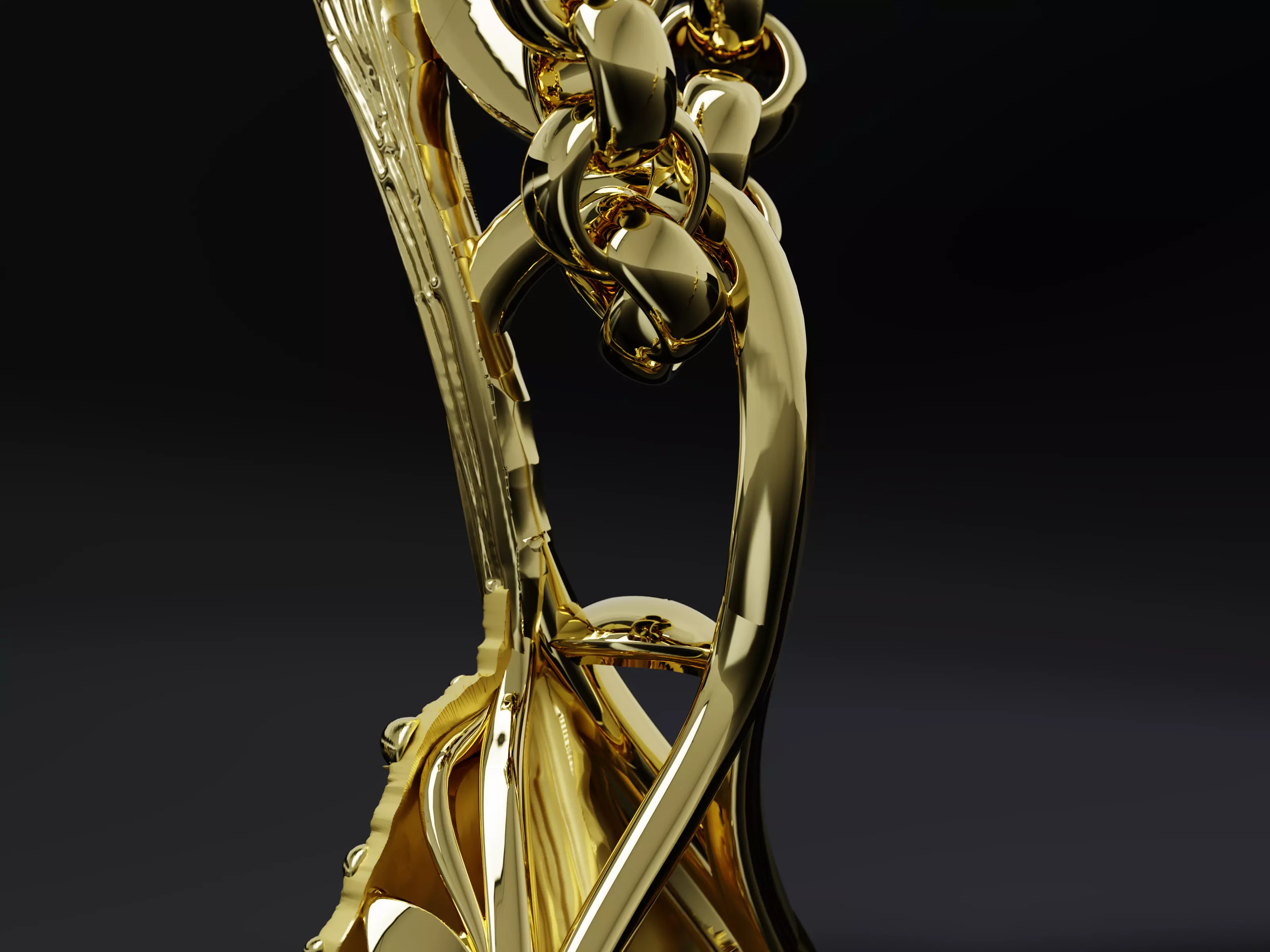 Frog on Dewy Leaves Pendant 3D print model_15