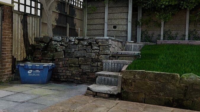 Horrible Garden Scene Free 3D model