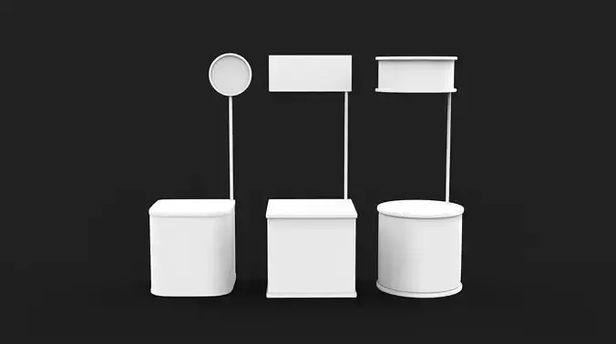Empty Booth 3D model