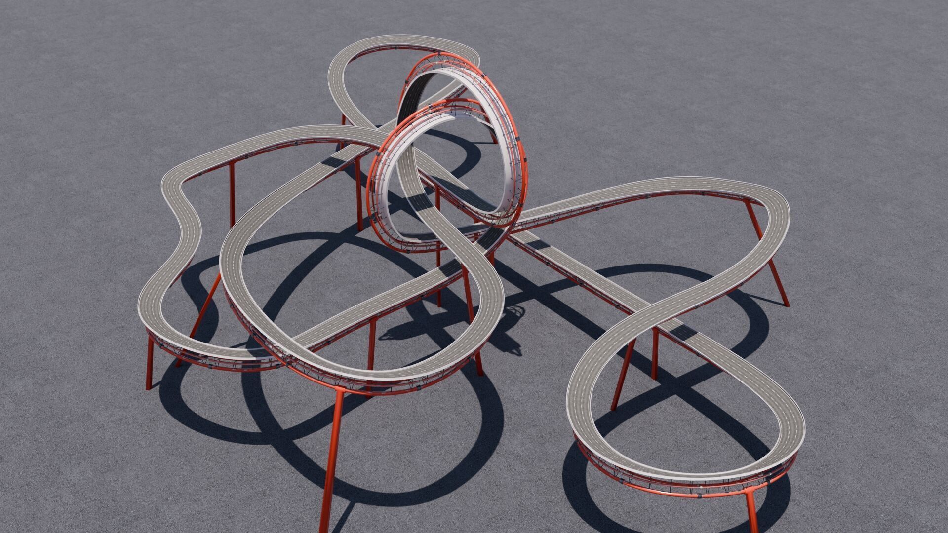 Ultra-Detailed 3D Acrobatic Stunt Track Low-poly 3D model_4