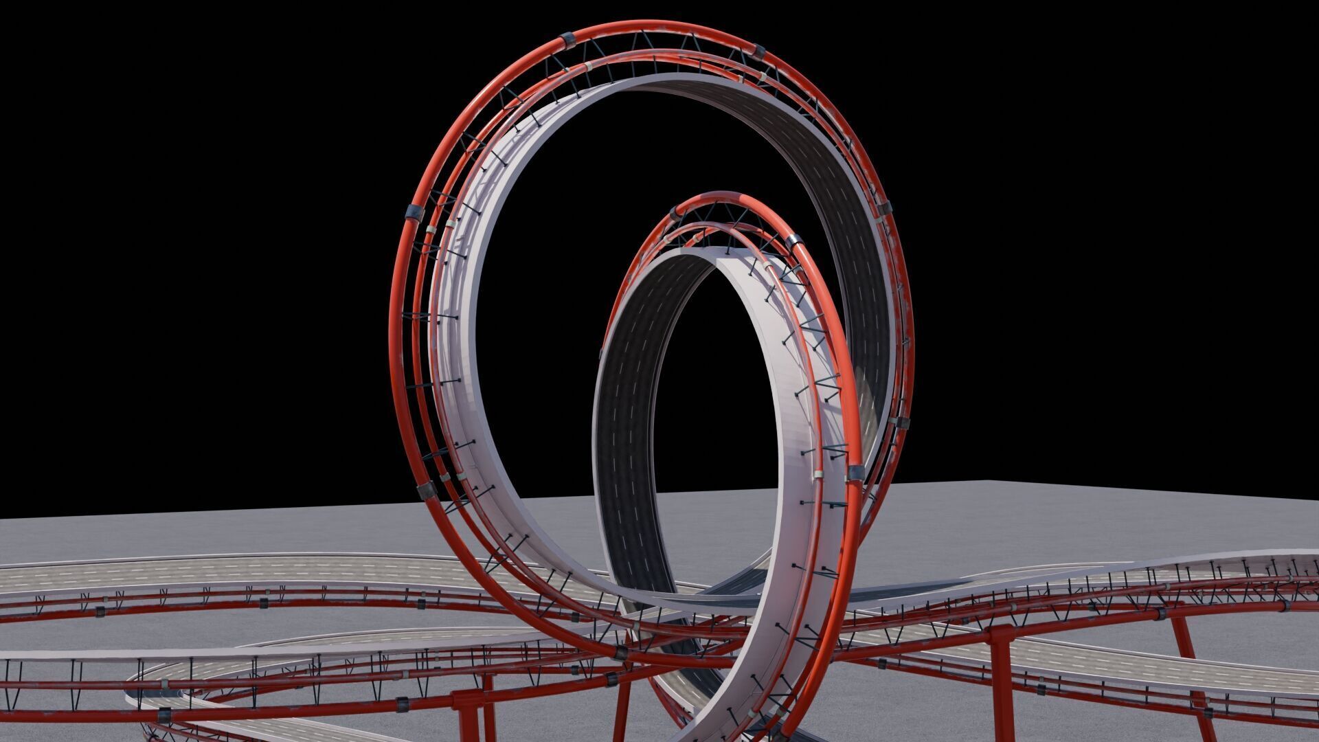 Ultra-Detailed 3D Acrobatic Stunt Track Low-poly 3D model_15