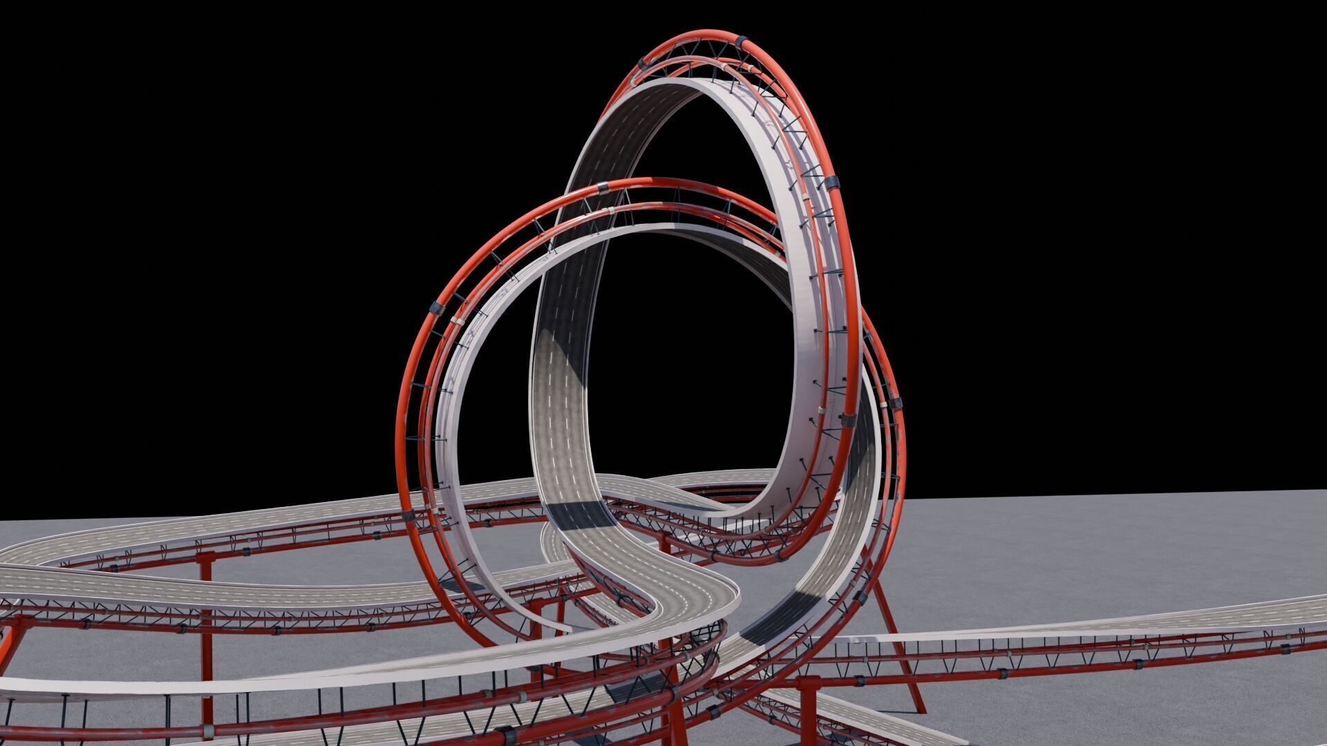 Ultra-Detailed 3D Acrobatic Stunt Track Low-poly 3D model_2