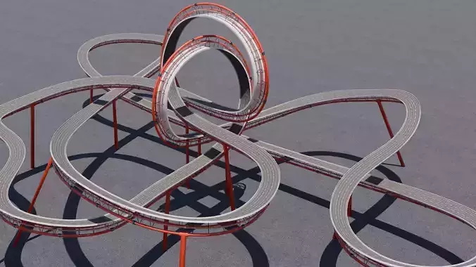 Ultra-Detailed 3D Acrobatic Stunt Track
