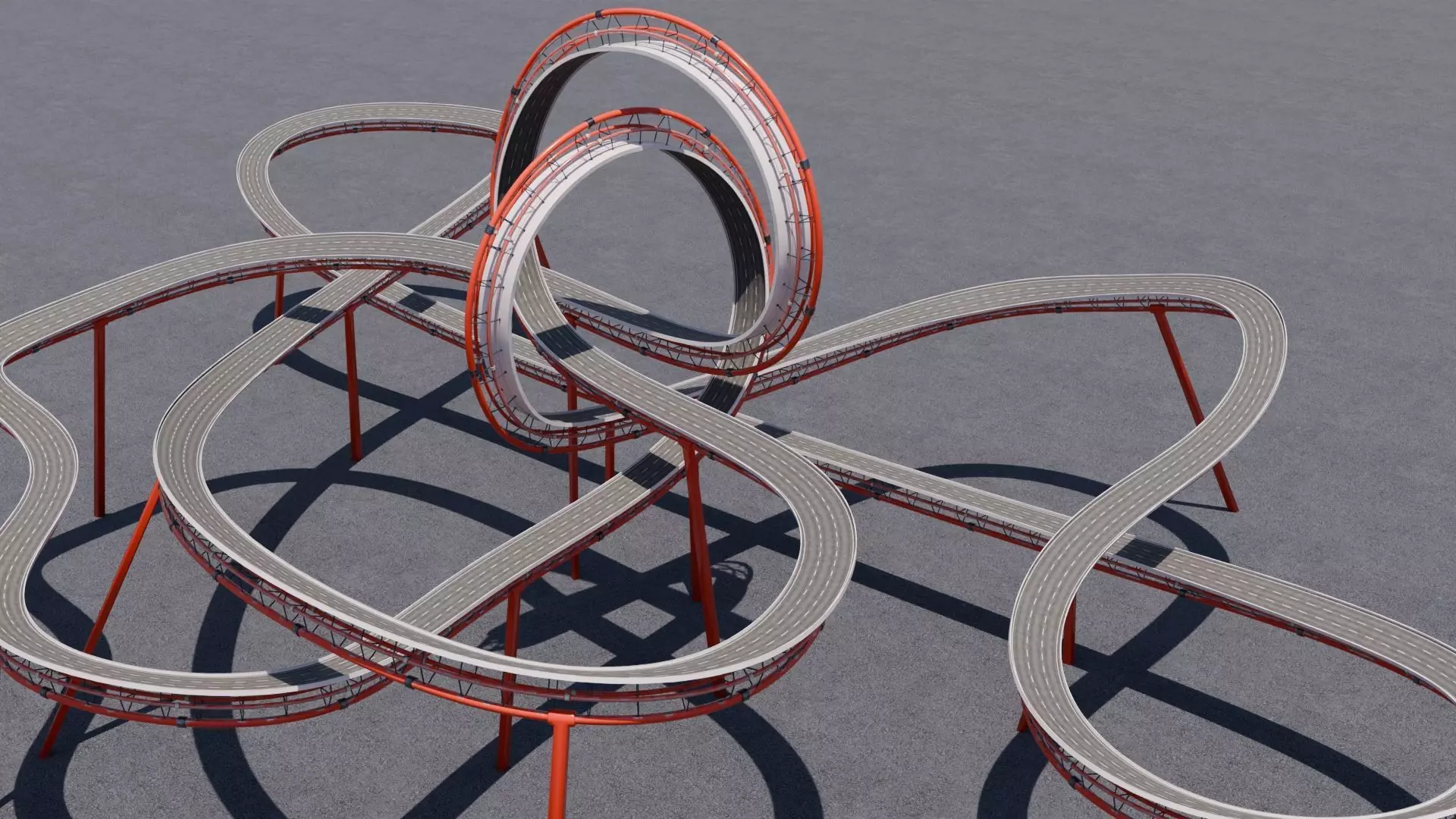 Ultra-Detailed 3D Acrobatic Stunt Track Low-poly 3D model_0