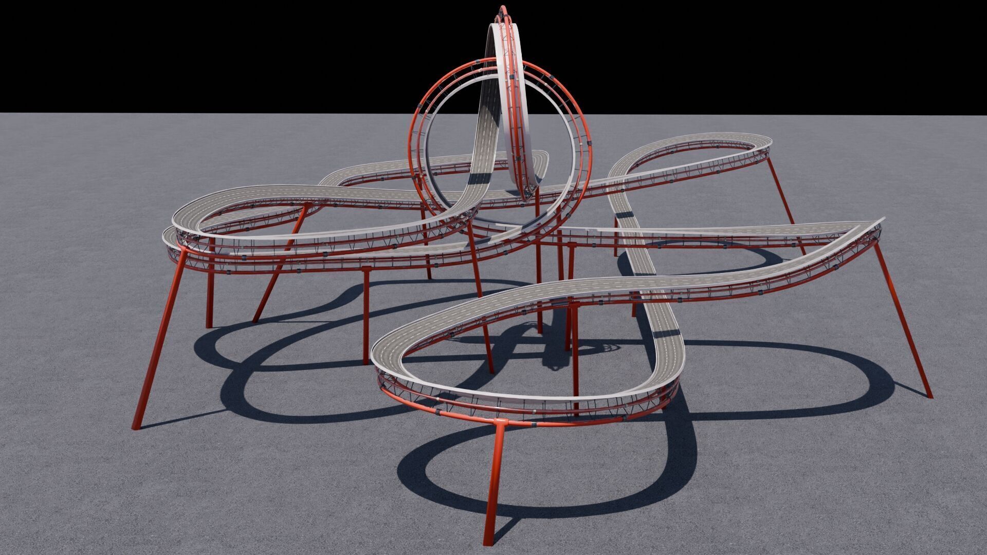 Ultra-Detailed 3D Acrobatic Stunt Track Low-poly 3D model_7