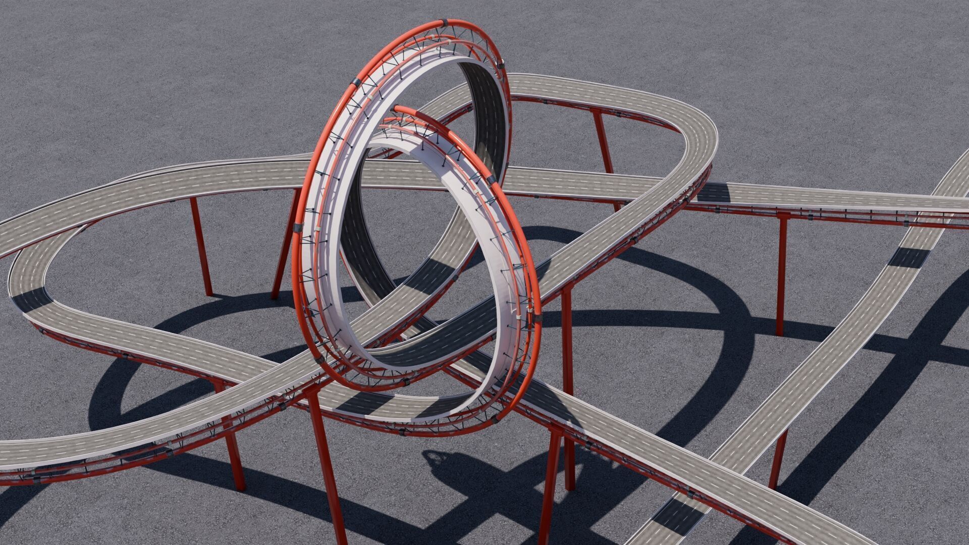 Ultra-Detailed 3D Acrobatic Stunt Track Low-poly 3D model_18