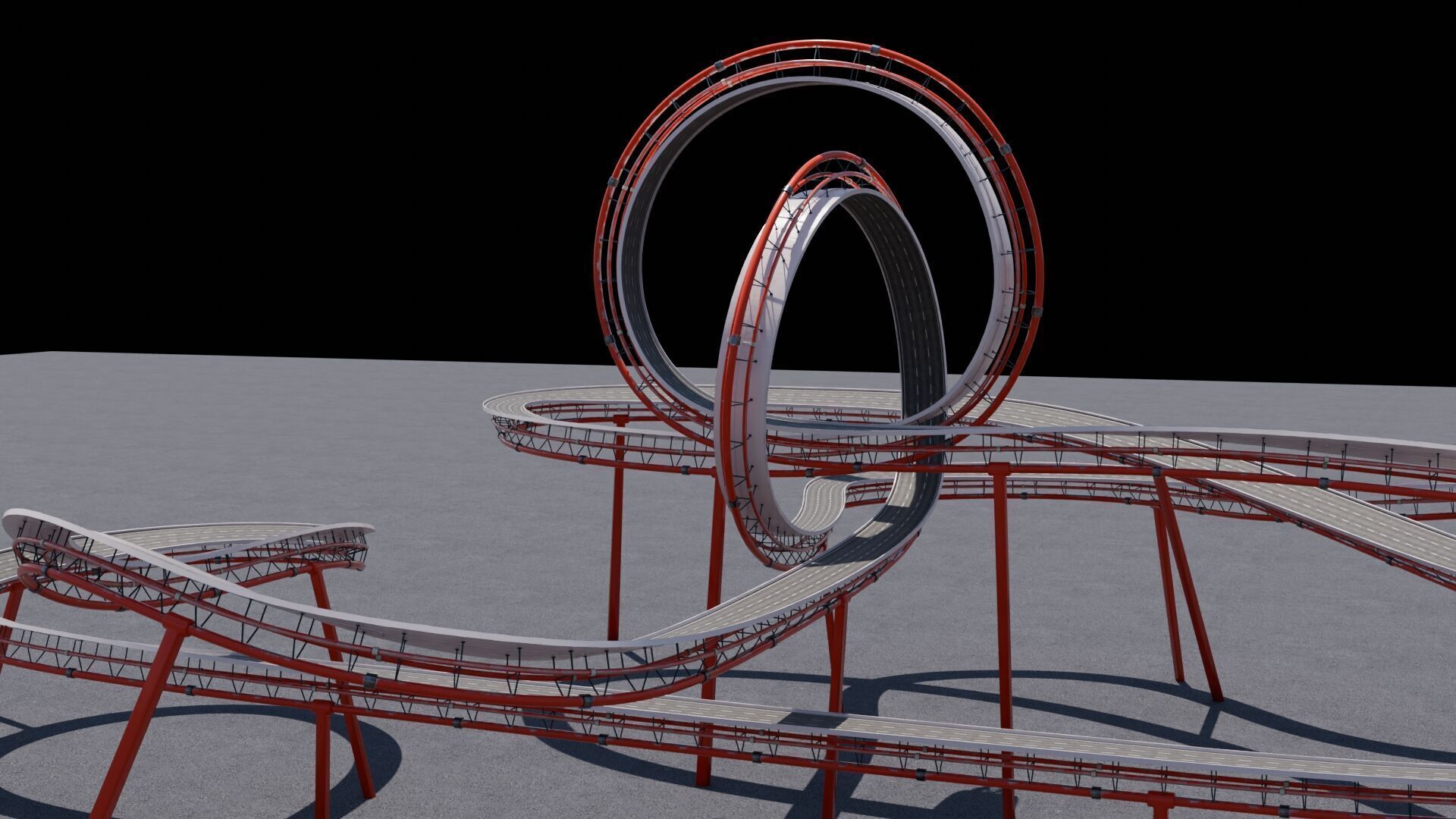 Ultra-Detailed 3D Acrobatic Stunt Track Low-poly 3D model_11