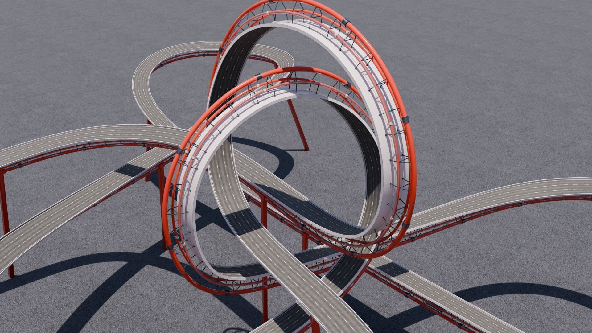 Ultra-Detailed 3D Acrobatic Stunt Track Low-poly 3D model_19