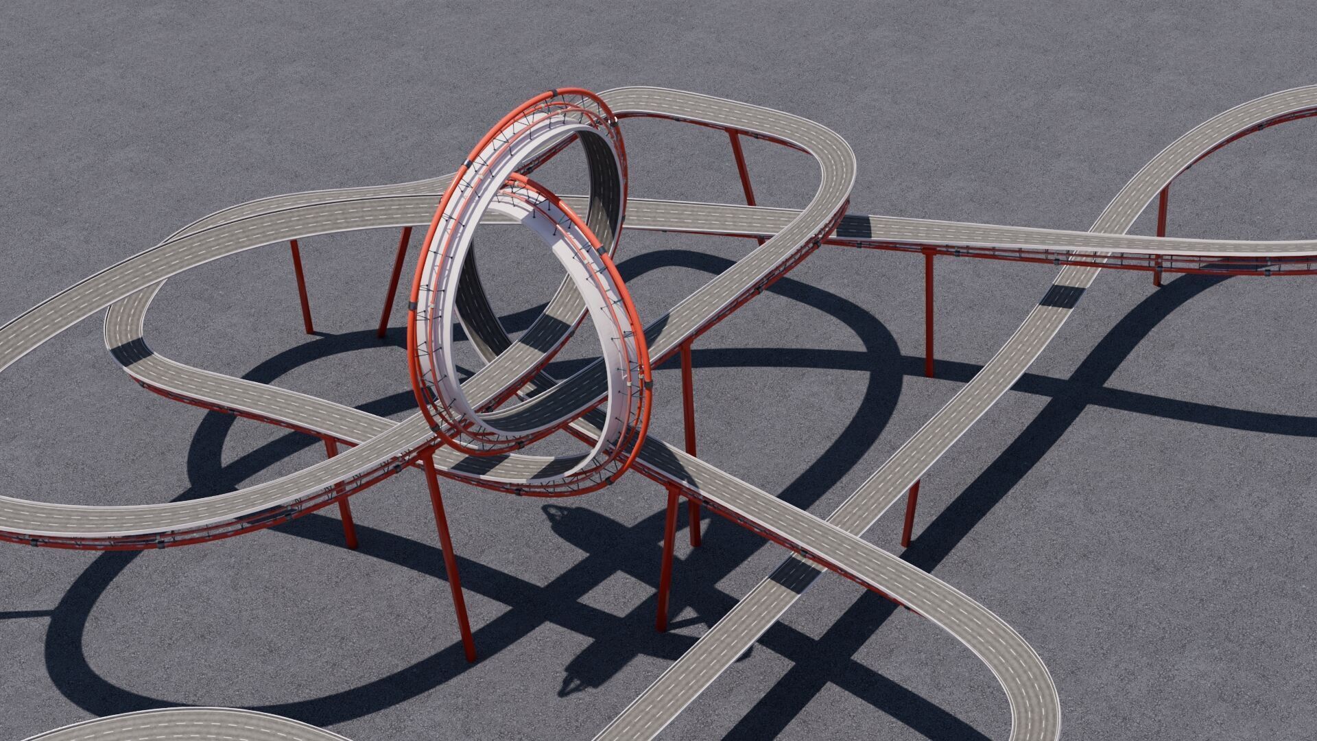 Ultra-Detailed 3D Acrobatic Stunt Track Low-poly 3D model_21