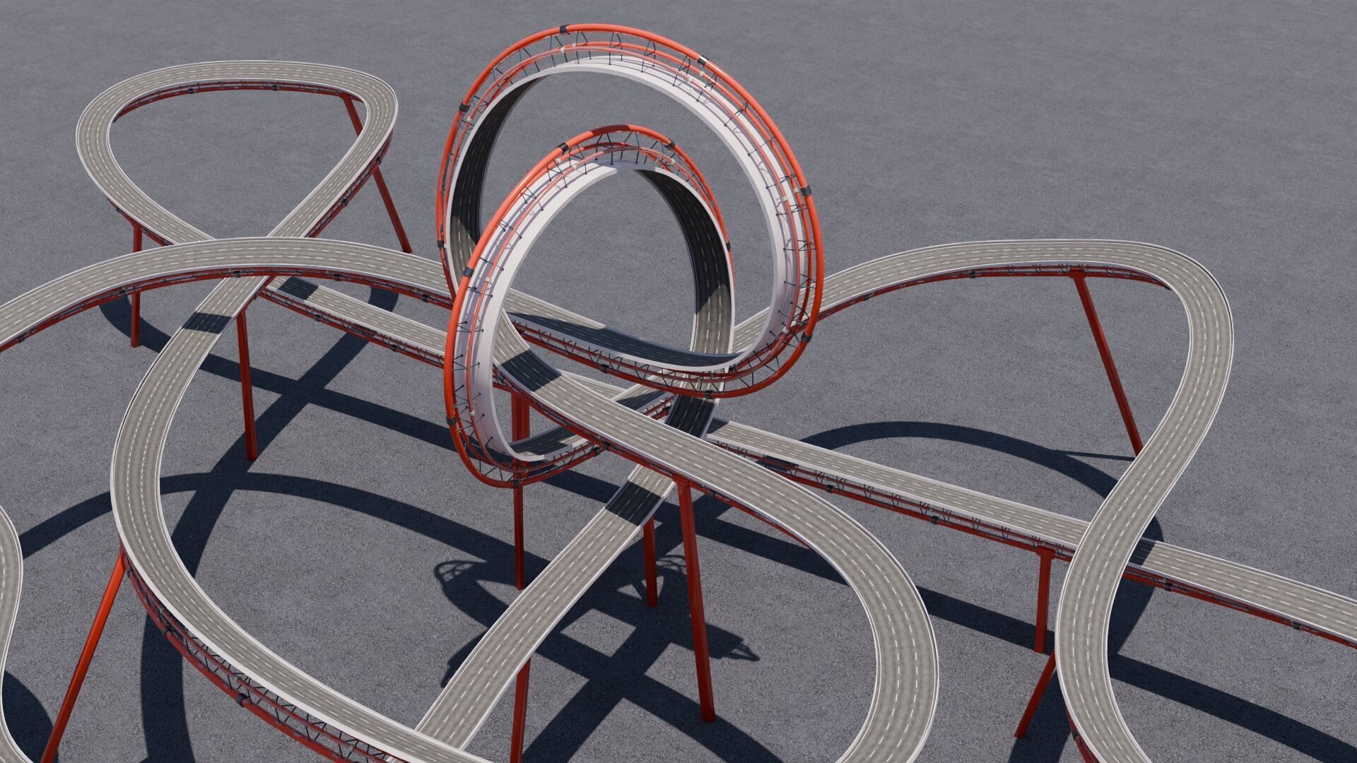 Ultra-Detailed 3D Acrobatic Stunt Track Low-poly 3D model_22