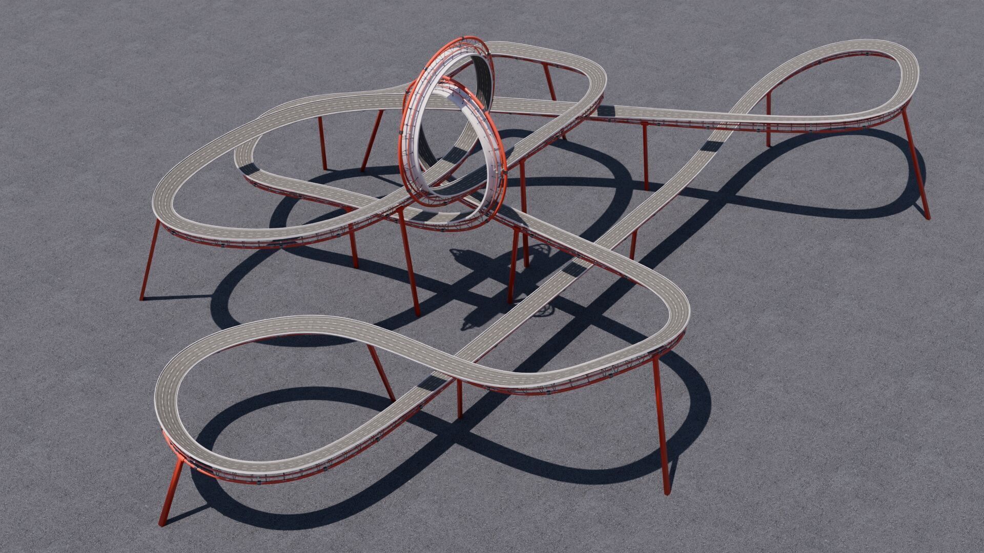 Ultra-Detailed 3D Acrobatic Stunt Track Low-poly 3D model_20