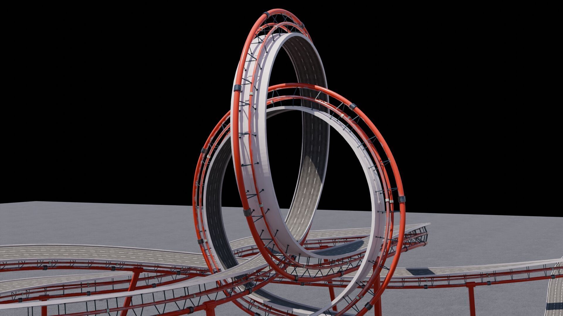 Ultra-Detailed 3D Acrobatic Stunt Track Low-poly 3D model_14