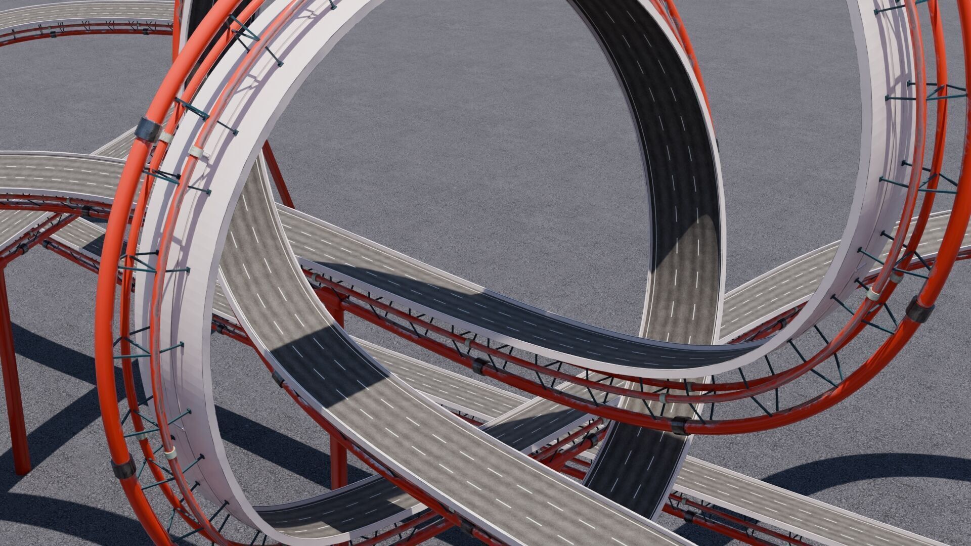 Ultra-Detailed 3D Acrobatic Stunt Track Low-poly 3D model_5