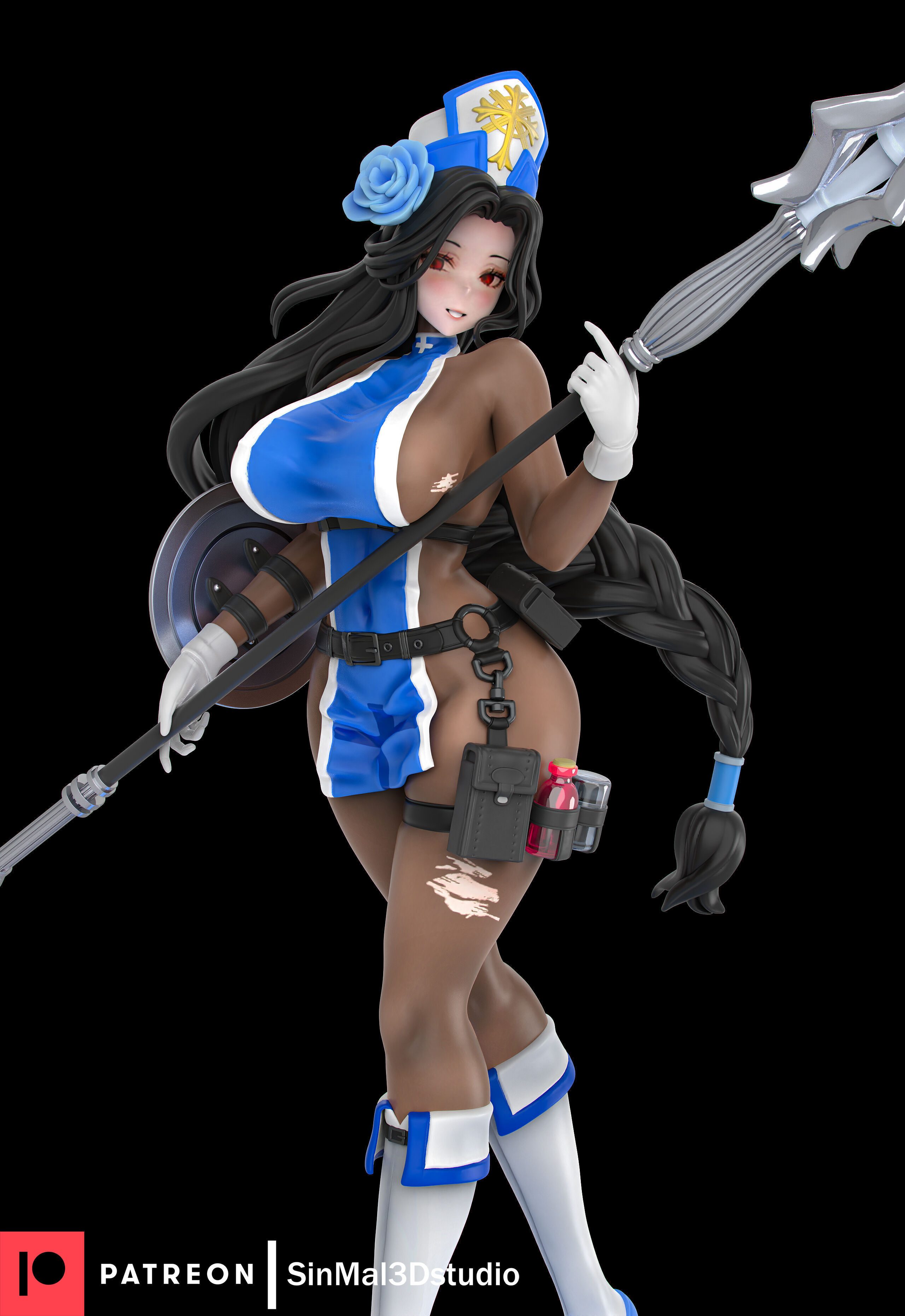 NIKKE Maiden ICE rose 3D print model_4