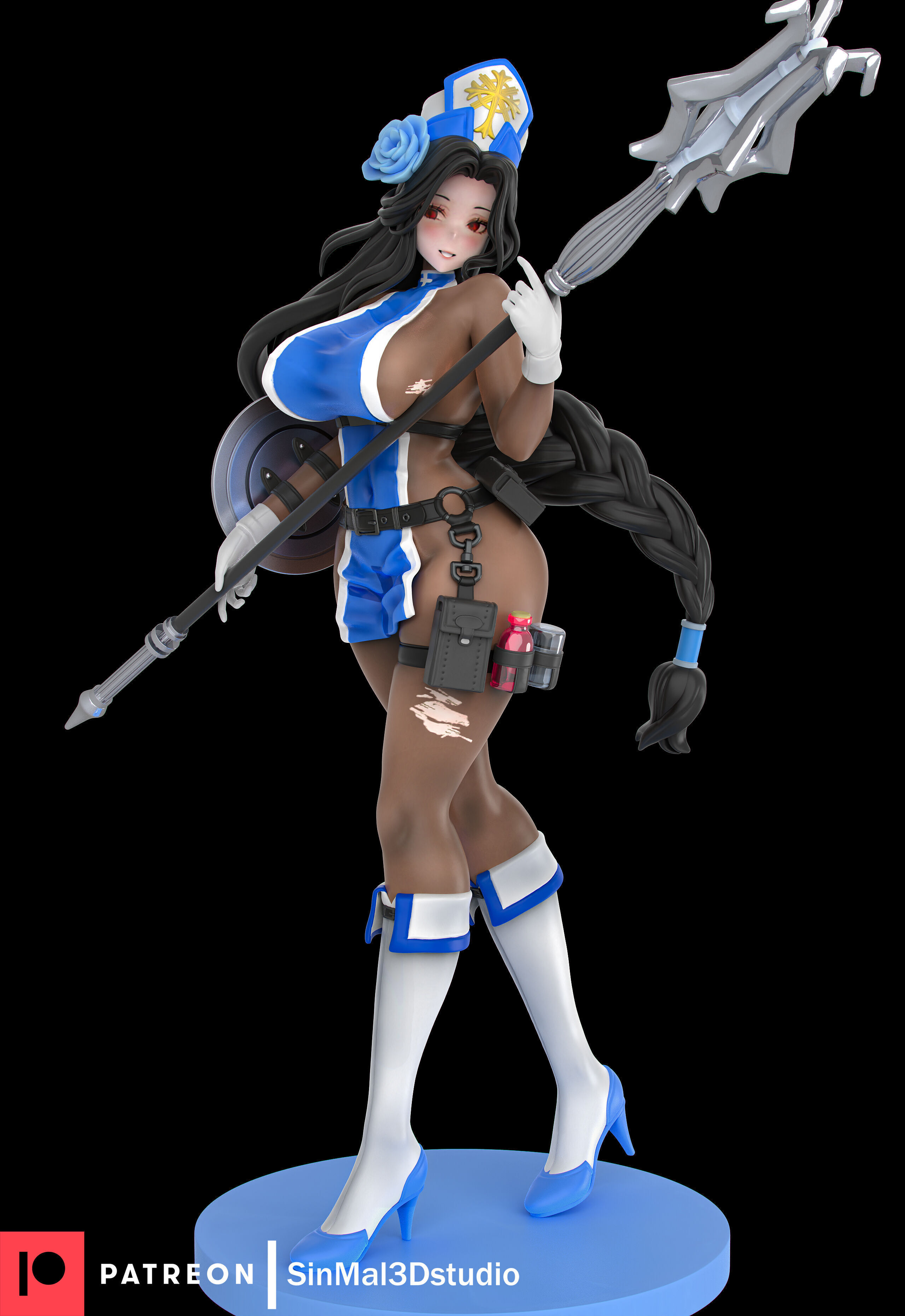 NIKKE Maiden ICE rose 3D print model_5