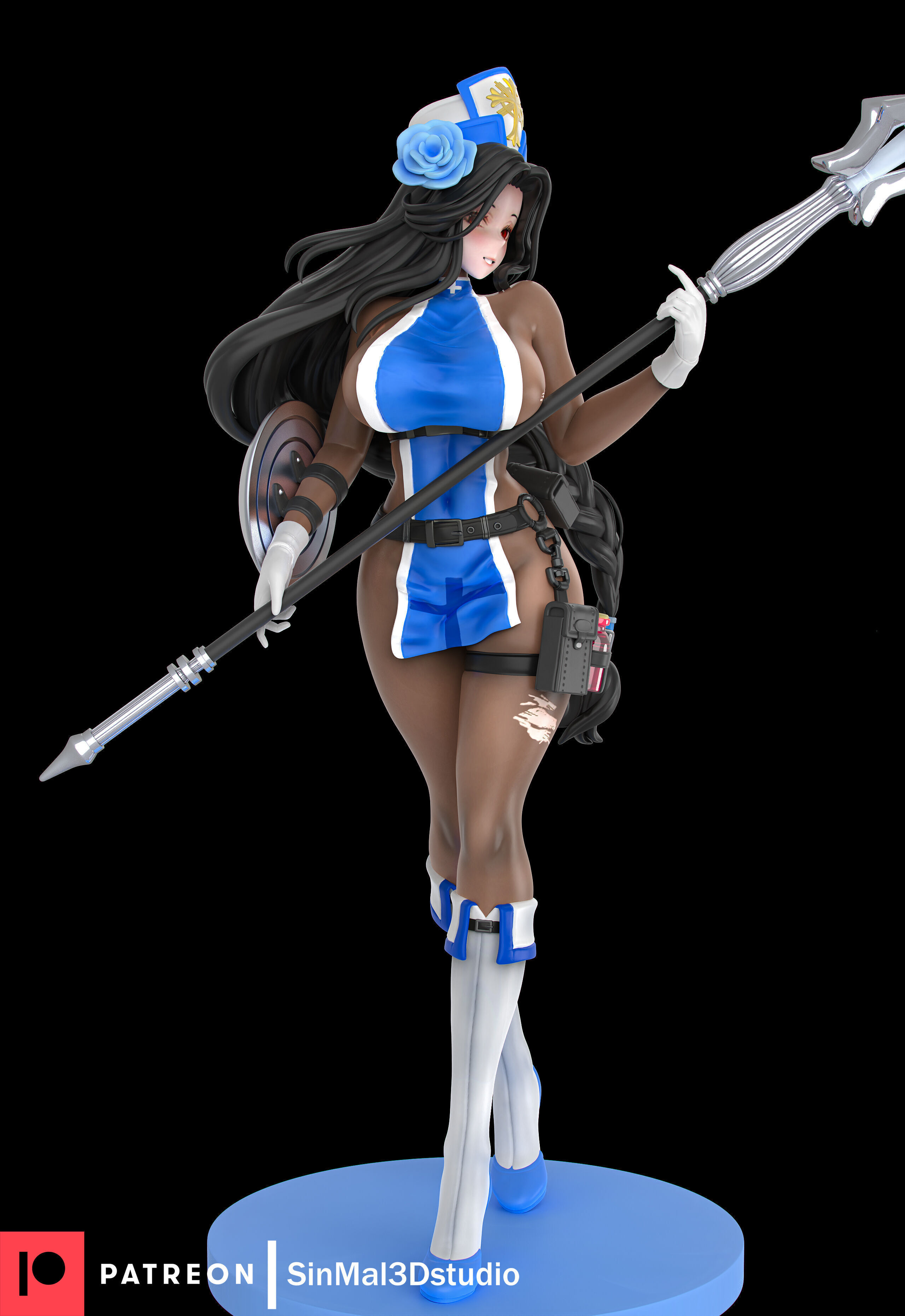NIKKE Maiden ICE rose 3D print model_3