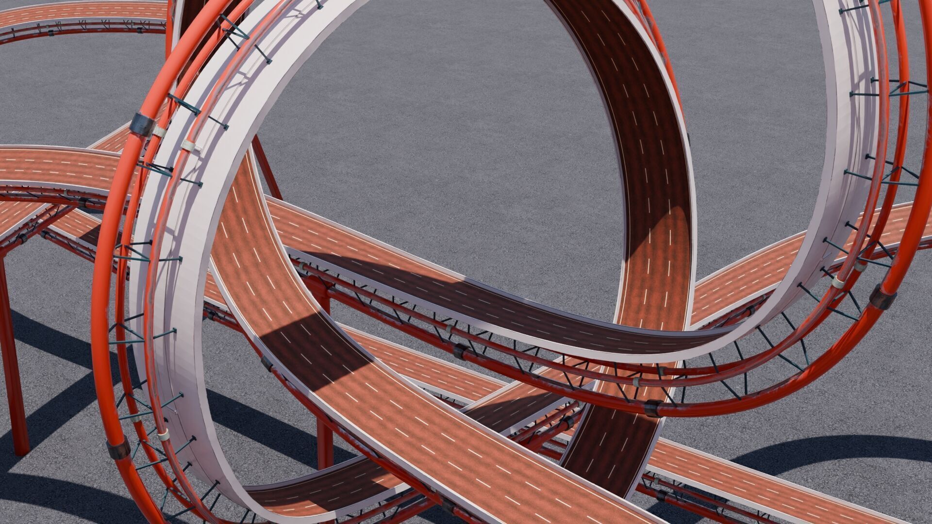 Stunt Track 3D Acrobatic Track Low-poly 3D model_22