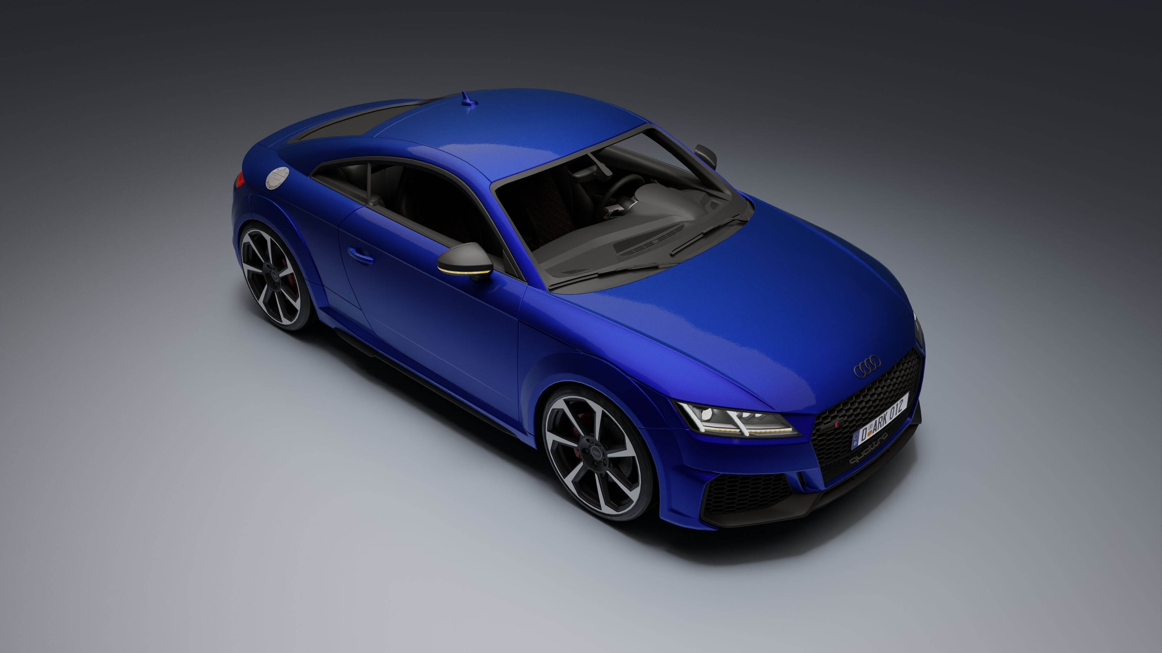 Audi TT RS Low-poly 3D model_1