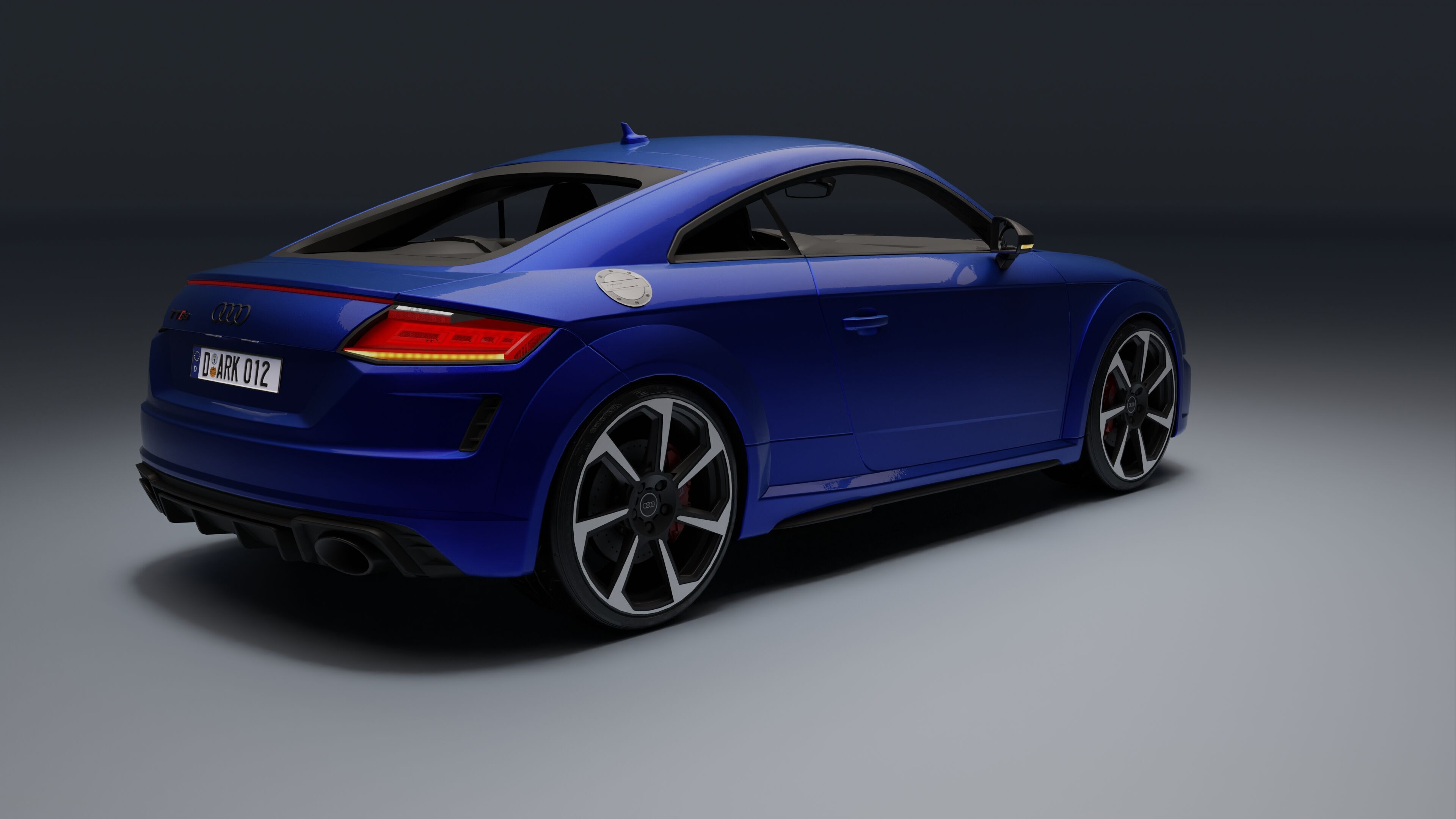 Audi TT RS Low-poly 3D model_8