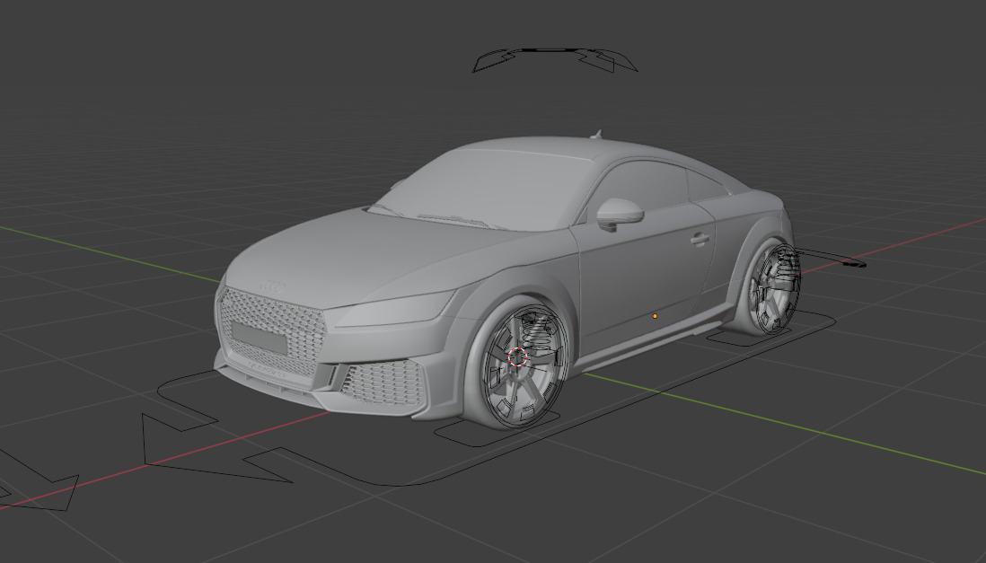 Audi TT RS Low-poly 3D model_13