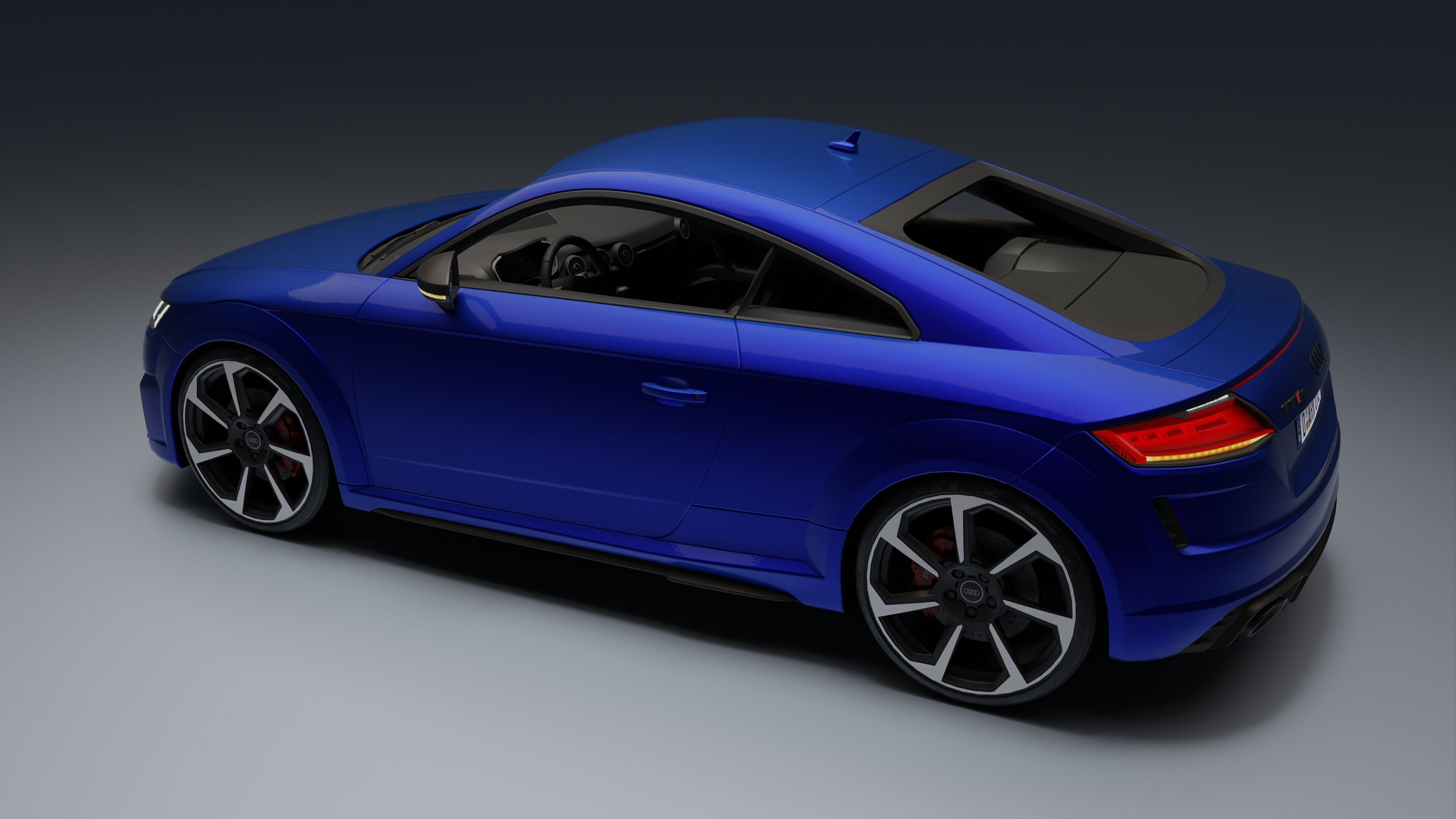 Audi TT RS Low-poly 3D model_2