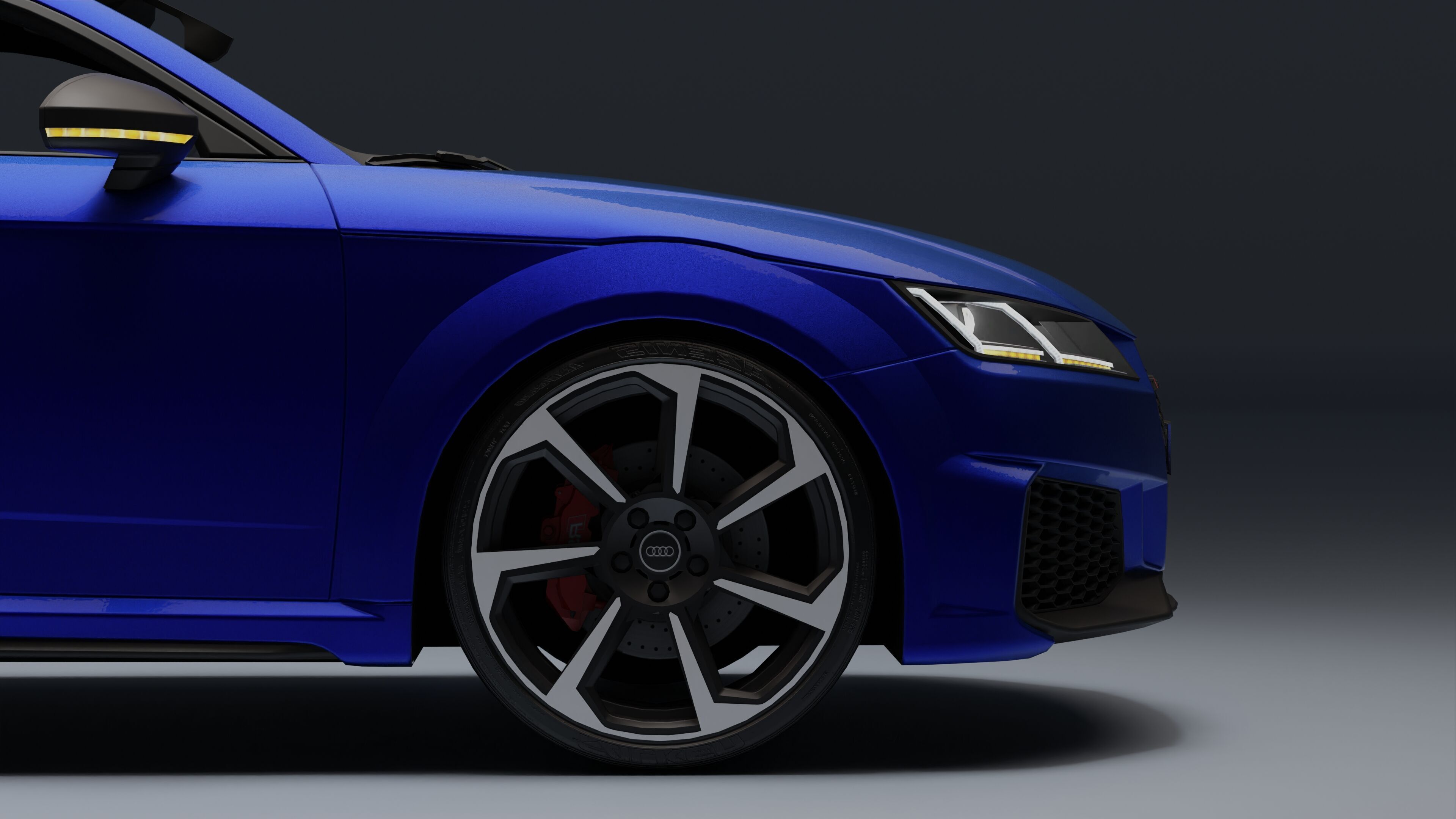 Audi TT RS Low-poly 3D model_29