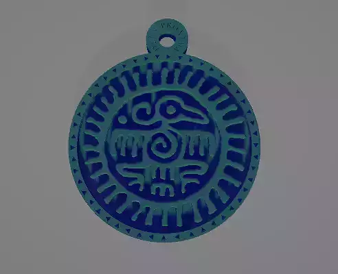 Pendant depicting a bird of ancient indigenous peoples 3D print model