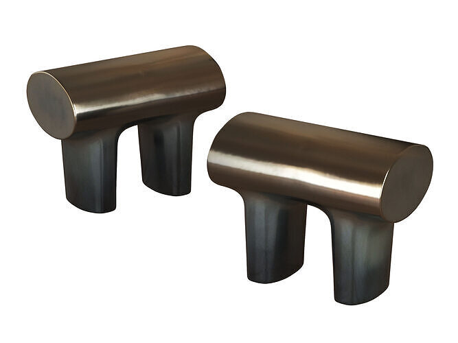 Polished Stainless Steel Stool 3D model