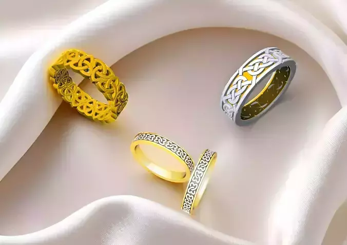 Celtic Knot Ring Set Combo