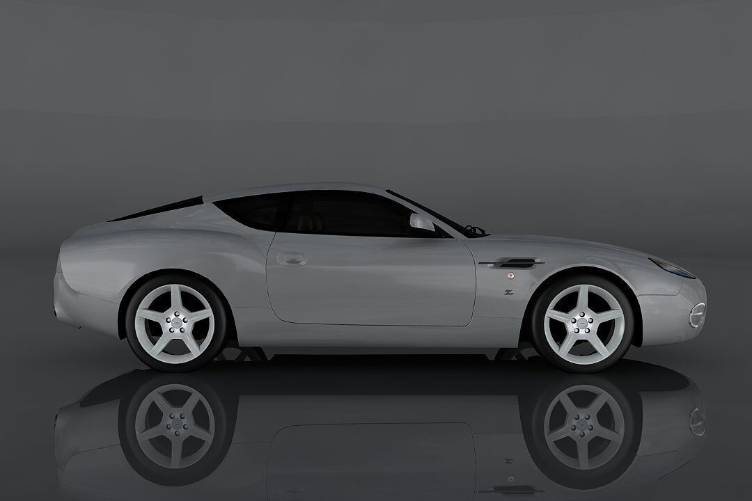 Aston Martin DB7 Low-poly 3D model_3