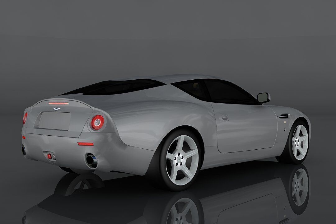 Aston Martin DB7 Low-poly 3D model_4