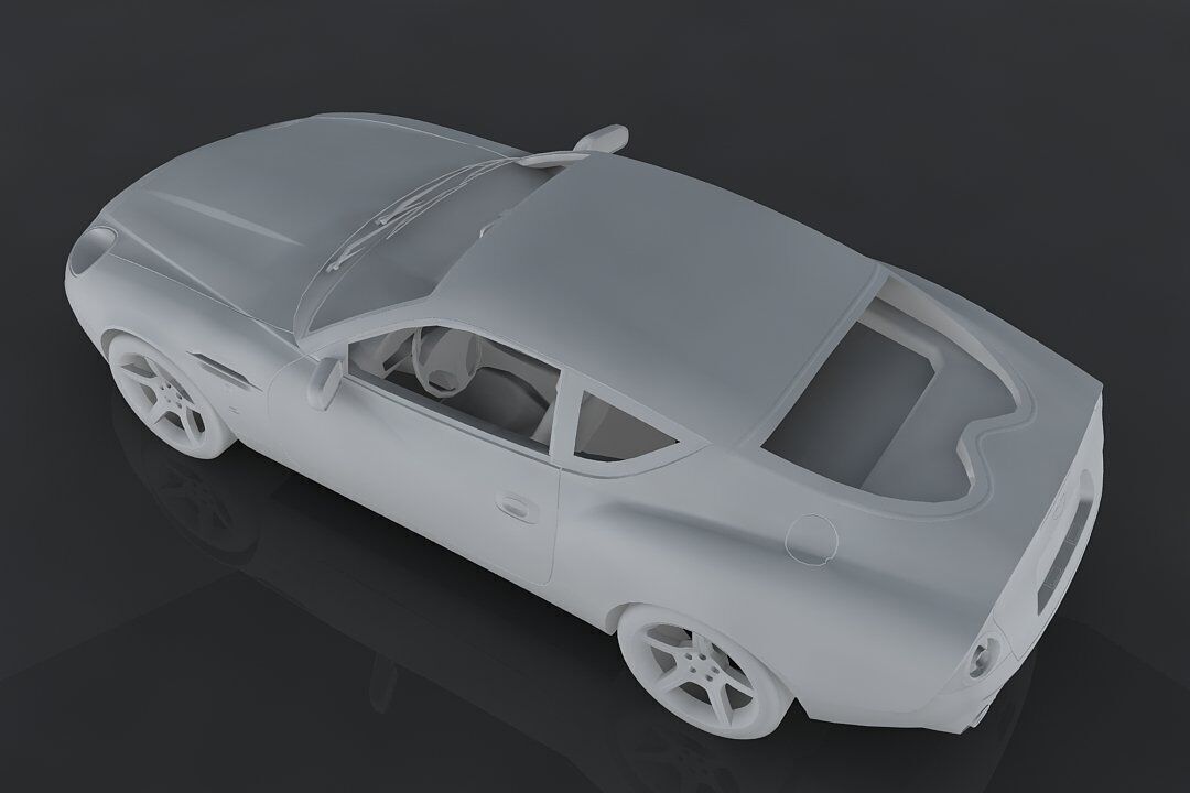Aston Martin DB7 Low-poly 3D model_10