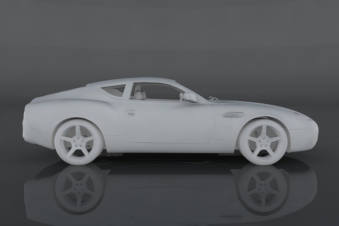 Aston Martin DB7 Low-poly 3D model_7