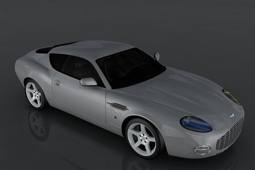Aston Martin DB7 Low-poly 3D model_2