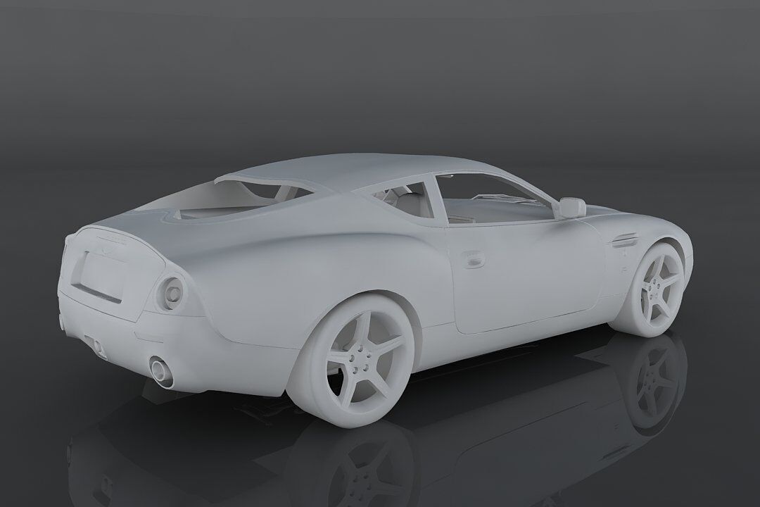 Aston Martin DB7 Low-poly 3D model_11