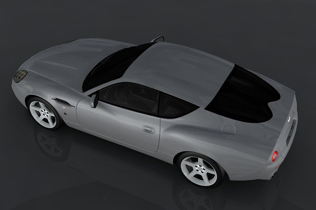 Aston Martin DB7 Low-poly 3D model_6