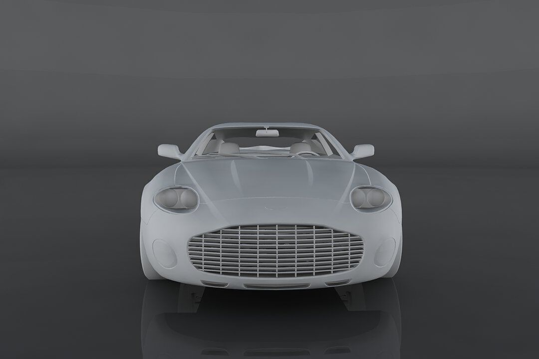 Aston Martin DB7 Low-poly 3D model_8